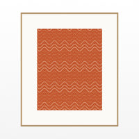 Bold Modern Retro 70s Wall Art Print  — Natural gallery mat
