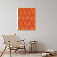 Bold Modern Retro 70s Wall Art Print  — Reading nook