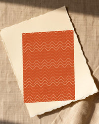 Bold Modern Retro 70s Wall Art Print  — Paper/edge detail