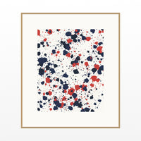 Breton Stripe Paint Splatter Wall Art Print – Signed Limited Edition Giclée | Modern Gallery Decor — Natural gallery mat