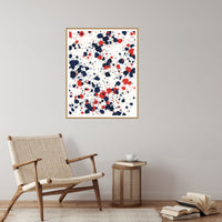 Breton Stripe Paint Splatter Wall Art Print – Signed Limited Edition Giclée | Modern Gallery Decor — Reading nook