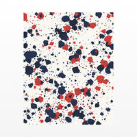 Breton Stripe Paint Splatter Wall Art Print – Signed Limited Edition Giclée | Modern Gallery Decor — Unframed flat preview