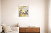 Cadmium & Charcoal Tropical Wall Art Print – Signed Limited Edition Giclée | Modern Gallery Decor — Living room lifestyle