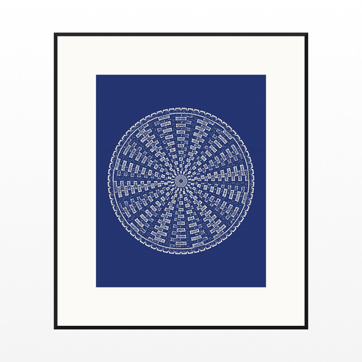 Cadmium & Ultramarine Ombré Gradient – Premium Ombré Gradient Wall Art Print — Black gallery mat