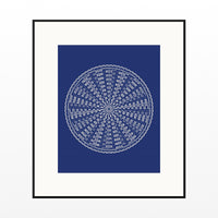 Cadmium & Ultramarine Ombré Gradient – Premium Ombré Gradient Wall Art Print — Black gallery mat