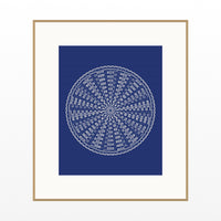 Cadmium & Ultramarine Ombré Gradient – Premium Ombré Gradient Wall Art Print — Natural gallery mat