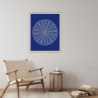 Cadmium & Ultramarine Ombré Gradient – Premium Ombré Gradient Wall Art Print — Reading nook
