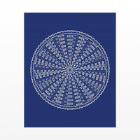 Cadmium & Ultramarine Ombré Gradient – Premium Ombré Gradient Wall Art Print — Unframed flat preview