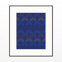 Cadmium & Ultramarine Ombré Gradient – Signed 50-Edition Giclée Print for Gallery Walls — Black gallery mat