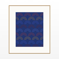 Cadmium & Ultramarine Ombré Gradient – Signed 50-Edition Giclée Print for Gallery Walls — Natural gallery mat