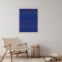 Cadmium & Ultramarine Ombré Gradient – Signed 50-Edition Giclée Print for Gallery Walls — Reading nook