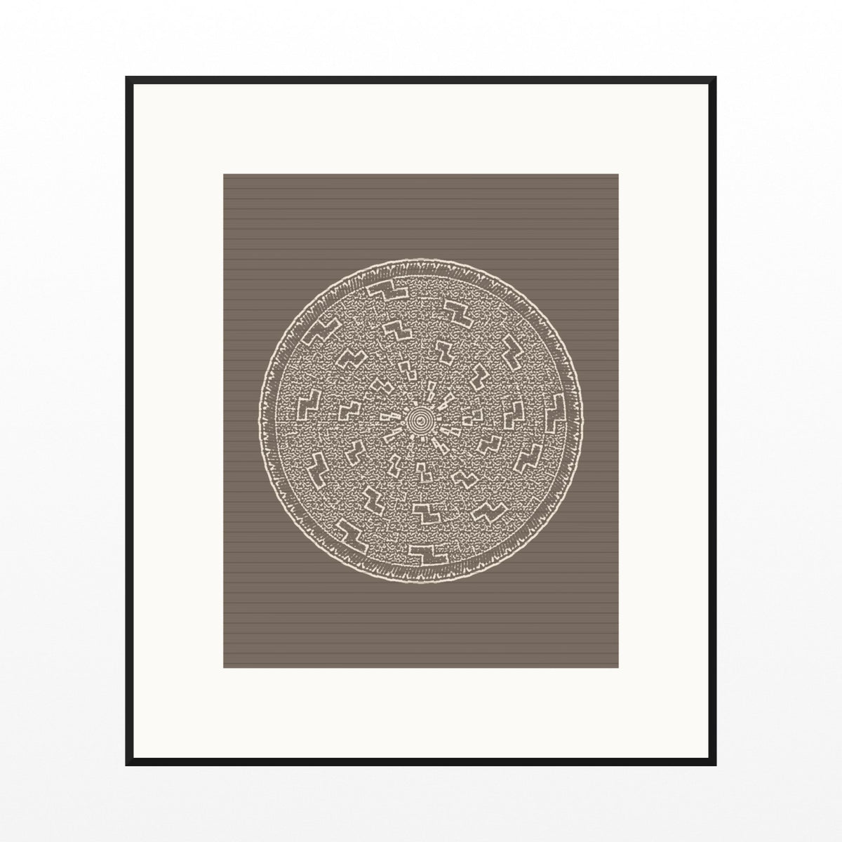 Classic Sepia Ombré Gradient – Premium Ombré Gradient Wall Art Print — Black gallery mat
