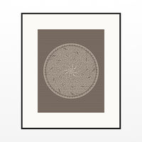 Classic Sepia Ombré Gradient – Premium Ombré Gradient Wall Art Print — Black gallery mat