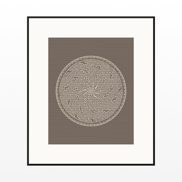 Classic Sepia Ombré Gradient – Premium Ombré Gradient Wall Art Print — Black gallery mat
