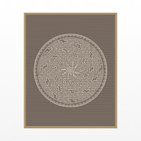 Classic Sepia Ombré Gradient – Premium Ombré Gradient Wall Art Print — Floating natural frame