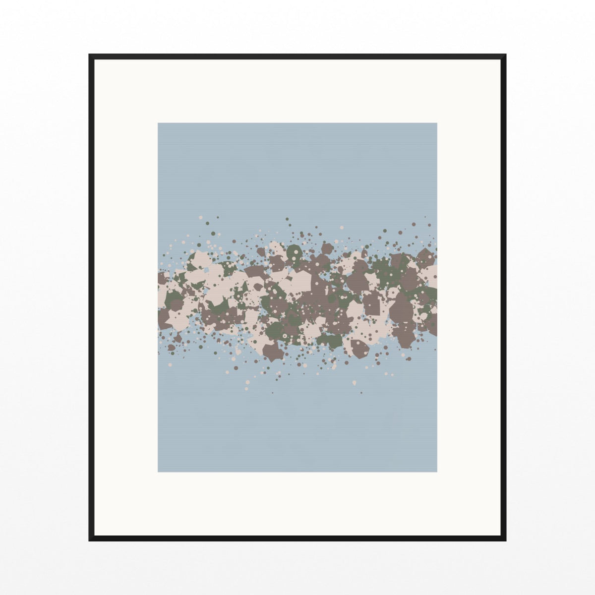 Cool Ocean Paint Splatter Wall Art Print – Signed Limited Edition Giclée | Modern Gallery Decor — Black gallery mat