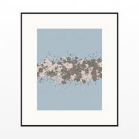 Cool Ocean Paint Splatter Wall Art Print – Signed Limited Edition Giclée | Modern Gallery Decor — Black gallery mat