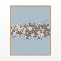 Cool Ocean Paint Splatter Wall Art Print – Signed Limited Edition Giclée | Modern Gallery Decor — Floating natural frame