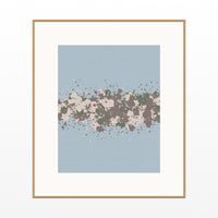 Cool Ocean Paint Splatter Wall Art Print – Signed Limited Edition Giclée | Modern Gallery Decor — Natural gallery mat