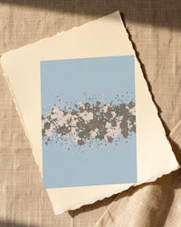 Cool Ocean Paint Splatter Wall Art Print – Signed Limited Edition Giclée | Modern Gallery Decor — Paper/edge detail