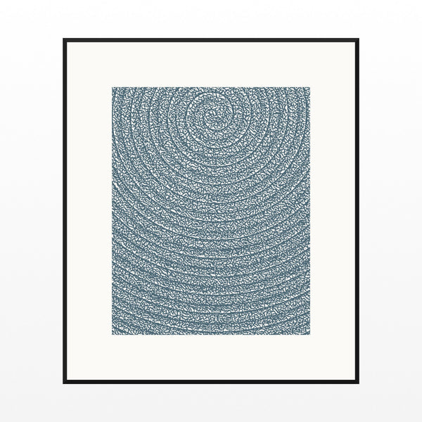 Cool Ocean Tie-dye – Limited Edition Tie-dye Art Print — Black gallery mat