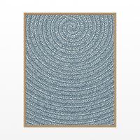Cool Ocean Tie-dye – Limited Edition Tie-dye Art Print — Floating natural frame