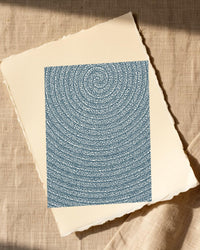 Cool Ocean Tie-dye – Limited Edition Tie-dye Art Print — Paper/edge detail