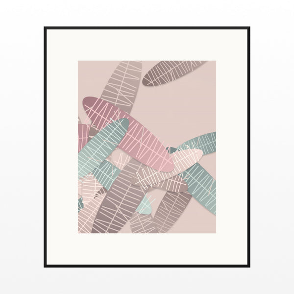 Coral Sand Tropical Wall Art Print – Signed Limited Edition Giclée | Modern Gallery Decor — Black gallery mat