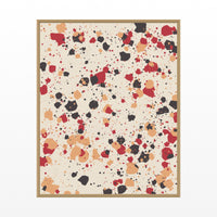 Crimson Burst Paint Splatter Printable Wall Art – Limited Edition Giclée Art Print | Instant Digital Download — Floating natural frame