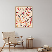 Crimson Burst Paint Splatter Printable Wall Art – Limited Edition Giclée Art Print | Instant Digital Download — Reading nook