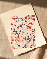 Crimson Burst Paint Splatter Printable Wall Art – Limited Edition Giclée Art Print | Instant Digital Download — Paper/edge detail