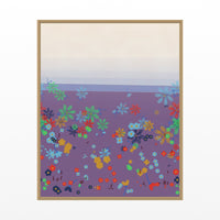 Dalarna Red Gradient Sky Art Print – Fine Art Giclée Digital Download | Signed 50-Edition — Floating natural frame