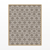 Driftwood Ikat Weave – Premium Ikat Weave Wall Art Print — Floating natural frame