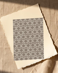 Driftwood Ikat Weave – Premium Ikat Weave Wall Art Print — Paper/edge detail