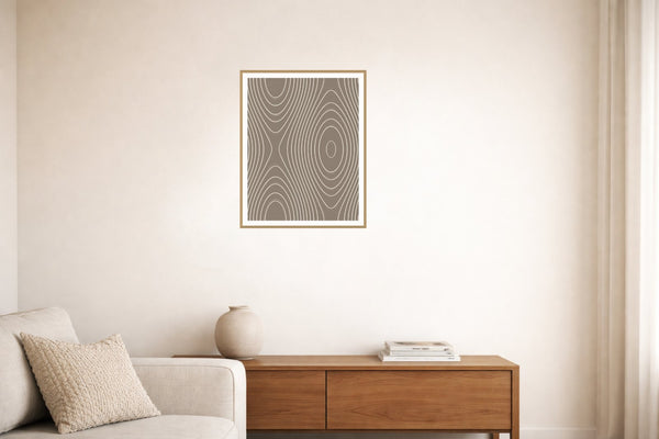 Driftwood Marble Swirl Art Print – Fine Art Giclée Digital Download | Signed 50-Edition — Living room lifestyle