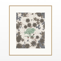 Driftwood Songbird Wall Art Print – Signed Limited Edition Giclée | Modern Gallery Decor — Natural gallery mat