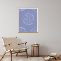 Dusty Periwinkle Ankara Printable Wall Art – Limited Edition Giclée Art Print | Instant Digital Download — Reading nook