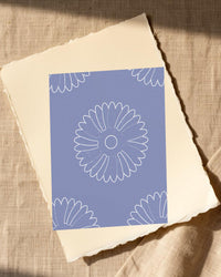 Dusty Periwinkle Ankara Printable Wall Art – Limited Edition Giclée Art Print | Instant Digital Download — Paper/edge detail