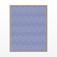 Dusty Periwinkle Retro 70s Wall Art Print  — Floating natural frame
