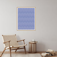Dusty Periwinkle Retro 70s Wall Art Print  — Reading nook
