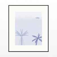 Dusty Periwinkle Seabird Printable Wall Art – Limited Edition Giclée Art Print | Instant Digital Download — Black gallery mat