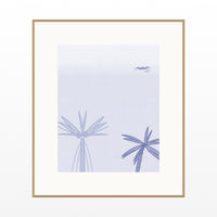 Dusty Periwinkle Seabird Printable Wall Art – Limited Edition Giclée Art Print | Instant Digital Download — Natural gallery mat