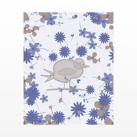 Dusty Periwinkle Songbird Wall Art Print – Signed Limited Edition Giclée | Modern Gallery Decor — Unframed flat preview