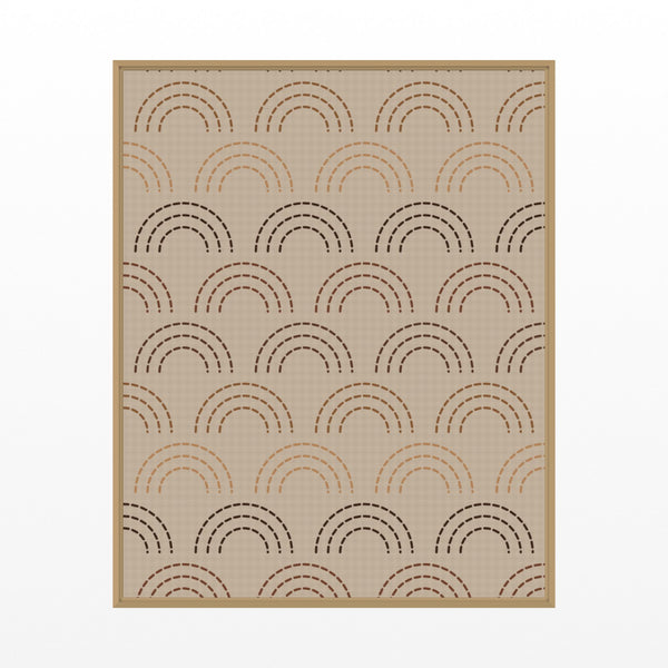 Earth Pigments Ombré Gradient – Signed 50-Edition Giclée Print for Gallery Walls — Floating natural frame
