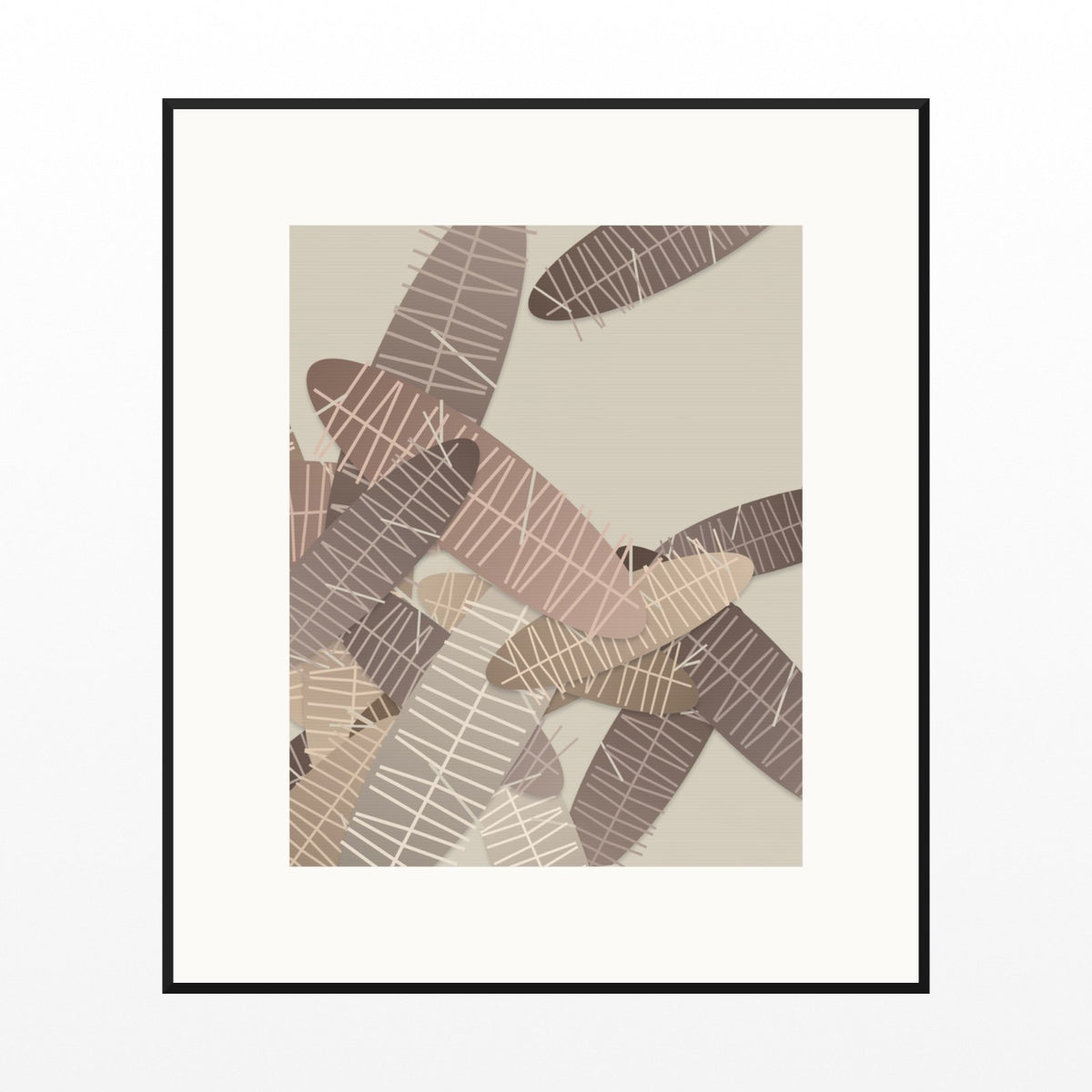 Earth Pigments Tropical Wall Art Print – Signed Limited Edition Giclée | Modern Gallery Decor — Black gallery mat