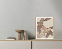 Earth Pigments Tropical Wall Art Print – Signed Limited Edition Giclée | Modern Gallery Decor — Grey wall with bowl