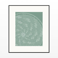 Eucalyptus Silver Ombré Gradient Printable Wall Art – Limited Edition Giclée Art Print | Instant Digital Download — Black gallery mat