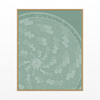Eucalyptus Silver Ombré Gradient Printable Wall Art – Limited Edition Giclée Art Print | Instant Digital Download — Floating natural frame