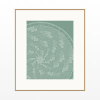 Eucalyptus Silver Ombré Gradient Printable Wall Art – Limited Edition Giclée Art Print | Instant Digital Download — Natural gallery mat