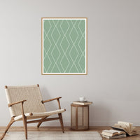 Faded Fern Geometric Art Print – Fine Art Giclée Digital Download — Reading nook
